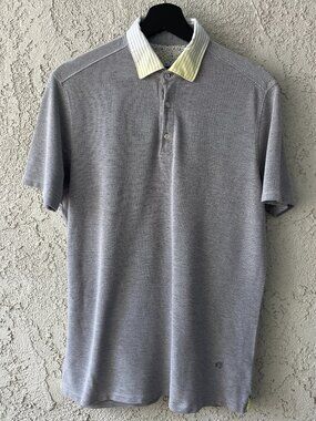 Stone Rose Men’s Grey Pima Cotton Polo Shirt Size 3 (Medium)